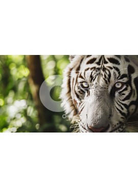 Intra Συλλεκτικό Ξύλινο Παζλ Plywood  4mm - Λευκή Τίγρη στο Δάσος Σε Ξύλινο Κουτί - Διαστάσεις: 10x10 cm – 25 κομμάτια