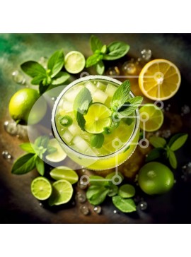 Σετ των 2 Intra Συλλεκτικό Ξύλινο Παζλ Plywood  4mm - Λαχταριστή Συνταγή Lime Margarita με τεκίλα και χυμό λάιμ Σε Ξύλινο Κουτί - Διαστάσεις: 10x10 cm – 25 κομμάτια