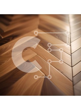 Intra Συλλεκτικό Ξύλινο Παζλ Plywood  4mm - Εκπληκτικό κοντινό πλάνο από ξύλινο πάτωμα με σχέδια ψαροκόκαλο Σε Ξύλινο Κουτί - Διαστάσεις Puzzle: 10x10 cm – 25 κομμάτια