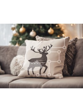 Intra Συλλεκτικό Ξύλινο Παζλ Plywood  4mm - Χριστουγεννιάτικα στολίδια - Καναπές με στολισμένο χριστουγεννιάτικο δέντρο Σε Ξύλινο Κουτί - Διαστάσεις Puzzle: 10x10 cm – 25 κομμάτια