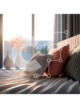 Intra Συλλεκτικό Ξύλινο Παζλ Plywood  4mm - Κομψό υπνοδωμάτιο με μεγάλα βάζα κρεβατιού και λουλουδιών Σε Ξύλινο Κουτί - Διαστάσεις Puzzle: 10x10 cm – 25 κομμάτια