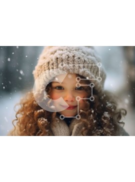 Intra Συλλεκτικό Ξύλινο Παζλ Plywood  4mm - Αξιολάτρευτη εικόνα ενός νεαρού κοριτσιού με χειμωνιάτικα ρούχα Σε Ξύλινο Κουτί - Διαστάσεις Puzzle: 10x10 cm – 25 κομμάτια