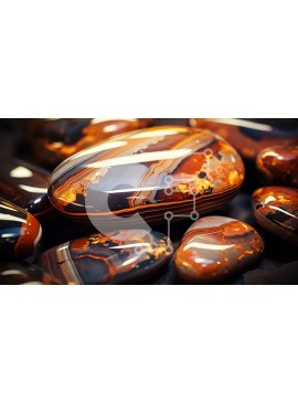 Intra Συλλεκτικό Ξύλινο Παζλ Plywood  4mm - Γυαλισμένοι βράχοι αχάτη με περίπλοκα σχέδια Σε Ξύλινο Κουτί - Διαστάσεις: 10x10 cm – 25 κομμάτια