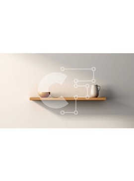 Intra Συλλεκτικό Ξύλινο Παζλ Plywood  4mm - Cozy Puzzle με θέμα Εσωτερικοί  Χώροι : Ξύλινο ράφι με διακοσμητικό βάζο και κούπα Σε Ξύλινο Κουτί - Διαστάσεις Puzzle: 10x10 cm – 25 κομμάτια