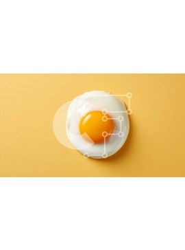 Σετ των 2 Intra Συλλεκτικό Ξύλινο Παζλ Plywood  4mm - Τηγανητό αυγό σε κίτρινο φόντο Σε Ξύλινο Κουτί - Διαστάσεις: 10x10 cm – 25 κομμάτια