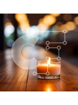 Intra Συλλεκτικό Ξύλινο Παζλ Plywood  4mm - Μονό αναμμένο κερί σε ξύλινο τραπέζι Σε Ξύλινο Κουτί - Διαστάσεις Puzzle: 10x10 cm – 25 κομμάτια