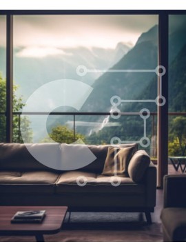 Intra Συλλεκτικό Ξύλινο Παζλ Plywood  4mm - Εκπληκτικό σαλόνι με θέα στο βουνό Σε Ξύλινο Κουτί - Διαστάσεις Puzzle: 10x10 cm – 25 κομμάτια