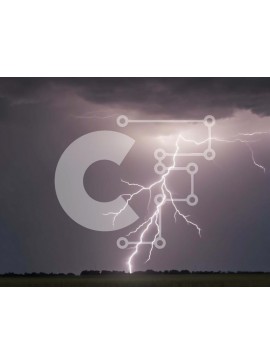 Intra Συλλεκτικό Ξύλινο Παζλ Plywood  4mm - Κεραυνός στον ουρανό Σε Ξύλινο Κουτί - Διαστάσεις Puzzle: 10x10 cm – 25 κομμάτια