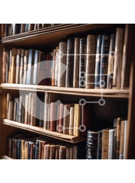 Intra Συλλεκτικό Ξύλινο Παζλ Plywood  4mm - Ξύλινη βιβλιοθήκη γεμάτη βιβλία Σε Ξύλινο Κουτί - Διαστάσεις Puzzle: 10x10 cm – 25 κομμάτια