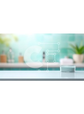 Intra Συλλεκτικό Ξύλινο Παζλ Plywood  4mm - Λευκός κεραμικός διανομέας σαπουνιού σε λευκό πάγκο στο μπάνιο Σε Ξύλινο Κουτί - Διαστάσεις Puzzle: 10x10 cm – 25 κομμάτια