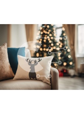 Intra Συλλεκτικό Ξύλινο Παζλ Plywood  4mm - Χριστουγεννιάτικη καρέκλα με δέντρο και φωτάκια Σε Ξύλινο Κουτί - Διαστάσεις Puzzle: 10x10 cm – 25 κομμάτια