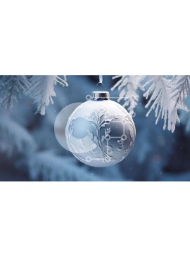 Intra Συλλεκτικό Ξύλινο Παζλ Plywood  4mm - Χριστουγεννιάτικο στολίδι που κρέμεται από χιονισμένο κλαδί δέντρου Σε Ξύλινο Κουτί - Διαστάσεις: 10x10 cm – 25 κομμάτια