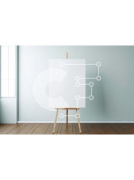 Intra Συλλεκτικό Ξύλινο Παζλ Plywood  4mm - Κενός καμβάς στο καβαλέτο μπροστά από το παράθυρο Σε Ξύλινο Κουτί - Διαστάσεις Puzzle: 10x10 cm – 25 κομμάτια