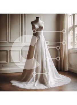 Σετ των 2 Intra Συλλεκτικό Ξύλινο Παζλ Plywood  4mm - Λευκό νυφικό στην οθόνη σε άδειο δωμάτιο Σε Ξύλινο Κουτί - Διαστάσεις: 10x10 cm – 25 κομμάτια