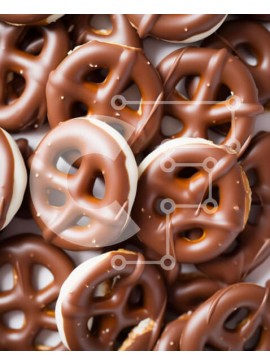 Σετ των 2 Intra Συλλεκτικό Ξύλινο Παζλ Plywood  4mm - Σωρός κουλούρια καλυμμένα με σοκολάτα με τυρί κρέμα, λευκή σοκολάτα και μαύρη σοκολάτα Σε Ξύλινο Κουτί - Διαστάσεις: 10x10 cm – 25 κομμάτια