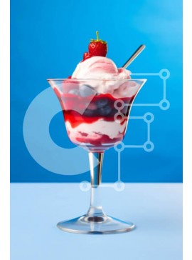 Σετ των 2 Intra Συλλεκτικό Ξύλινο Παζλ Plywood  4mm - Νόστιμο ξυρισμένο πάγο με σαντιγί και μούρα Σε Ξύλινο Κουτί - Διαστάσεις: 10x10 cm – 25 κομμάτια