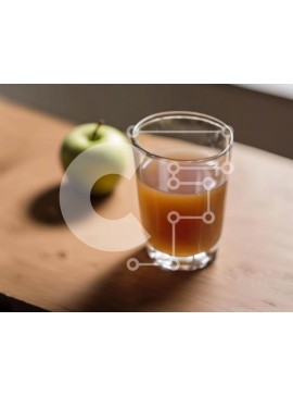 Σετ των 2 Intra Συλλεκτικό Ξύλινο Παζλ Plywood  4mm - Ποτήρι ποτό και μήλο στο τραπέζι Σε Ξύλινο Κουτί - Διαστάσεις: 10x10 cm – 25 κομμάτια