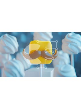 Σετ των 2 Intra Συλλεκτικό Ξύλινο Παζλ Plywood  4mm - Κίτρινο γλειφιτζούρι με πορτοκαλί μουστάκι Σε Ξύλινο Κουτί - Διαστάσεις: 10x10 cm – 25 κομμάτια