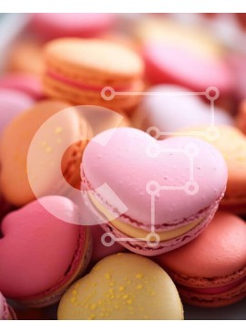 Σετ των 2 Intra Συλλεκτικό Ξύλινο Παζλ Plywood  4mm - Μακαρόν σε σχήμα καρδιάς και γλυκές λιχουδιές για την ημέρα του Αγίου Βαλεντίνου Σε Ξύλινο Κουτί - Διαστάσεις: 10x10 cm – 25 κομμάτια