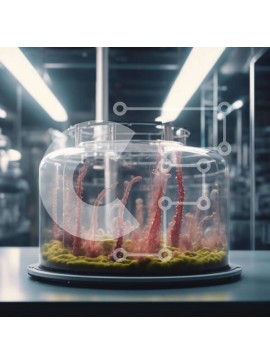 Intra Συλλεκτικό Ξύλινο Παζλ Plywood  4mm - Πράσινα φύκια σε γυάλινο βάζο σε βιομηχανικό τραπέζι Σε Ξύλινο Κουτί - Διαστάσεις Puzzle: 10x10 cm – 25 κομμάτια