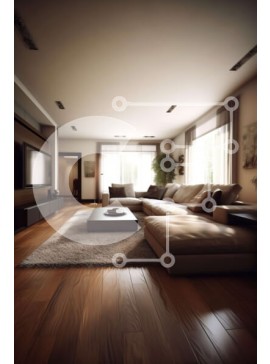 Intra Συλλεκτικό Ξύλινο Παζλ Plywood  4mm - Κομψό σαλόνι με εκπληκτική θέα στην πόλη Σε Ξύλινο Κουτί - Διαστάσεις Puzzle: 10x10 cm – 25 κομμάτια