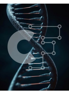 Intra Συλλεκτικό Ξύλινο Παζλ Plywood  4mm - Απεικόνιση διπλής έλικας DNA κλώνου Σε Ξύλινο Κουτί - Διαστάσεις Puzzle: 10x10 cm – 25 κομμάτια