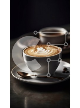 Intra Συλλεκτικό Ξύλινο Παζλ Plywood  4mm - Όμορφη εικόνα ενός φλιτζάνι καφέ με Latte Art Σε Ξύλινο Κουτί - Διαστάσεις: 10x10 cm – 25 κομμάτια