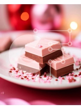 Σετ των 2 Intra Συλλεκτικό Ξύλινο Παζλ Plywood  4mm - Ρομαντικές μπάρες σοκολάτας για την ημέρα του Αγίου Βαλεντίνου Σε Ξύλινο Κουτί - Διαστάσεις: 10x10 cm – 25 κομμάτια