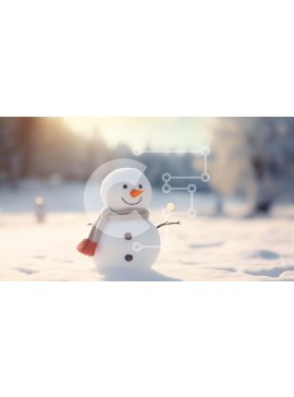 Intra Συλλεκτικό Ξύλινο Παζλ Plywood  4mm - Εορταστικό στολίδι χιονάνθρωπος για τη χειμερινή σεζόν Σε Ξύλινο Κουτί - Διαστάσεις Puzzle: 10x10 cm – 25 κομμάτια