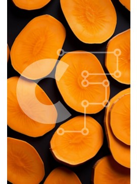 Σετ των 2 Intra Συλλεκτικό Ξύλινο Παζλ Plywood  4mm - Πολύχρωμες φέτες πορτοκαλιού Σύνθεση με καρότα Σε Ξύλινο Κουτί - Διαστάσεις: 10x10 cm – 25 κομμάτια