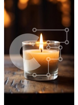 Intra Συλλεκτικό Ξύλινο Παζλ Plywood  4mm - Αναμμένο κερί σε ξύλινο τραπέζι Σε Ξύλινο Κουτί - Διαστάσεις Puzzle: 10x10 cm – 25 κομμάτια