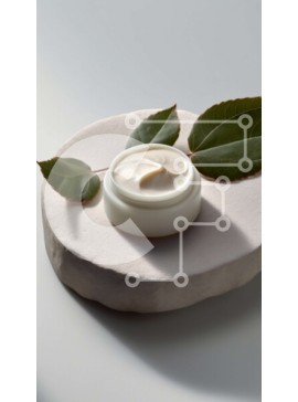 Intra Συλλεκτικό Ξύλινο Παζλ Plywood  4mm - Όμορφη εικόνα της λευκής κρέμας σε ένα μικρό κεραμικό μπολ σε μια μαρμάρινη επιφάνεια Σε Ξύλινο Κουτί - Διαστάσεις: 10x10 cm – 25 κομμάτια