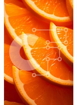 Σετ των 2 Intra Συλλεκτικό Ξύλινο Παζλ Plywood  4mm - Κοντινό πλάνο από φρεσκοκομμένες φέτες πορτοκαλιού Σε Ξύλινο Κουτί - Διαστάσεις: 10x10 cm – 25 κομμάτια