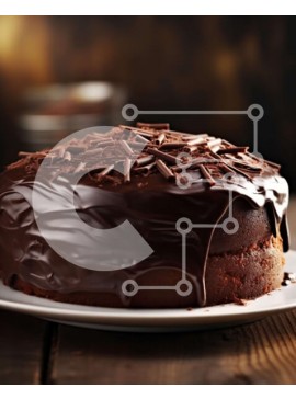 Σετ των 2 Intra Συλλεκτικό Ξύλινο Παζλ Plywood  4mm - Πεντανόστιμο κέικ σοκολάτας με σοκολάτα παγωμένο εικόνα Σε Ξύλινο Κουτί - Διαστάσεις: 10x10 cm – 25 κομμάτια