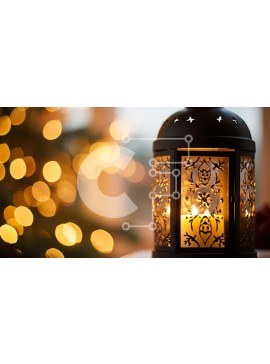 Intra Συλλεκτικό Ξύλινο Παζλ Plywood  4mm - Μαύρο φανάρι με φως κεριών για ζεστή ατμόσφαιρα Σε Ξύλινο Κουτί - Διαστάσεις Puzzle: 10x10 cm – 25 κομμάτια