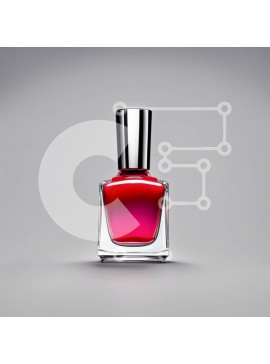 Σετ των 2 Intra Συλλεκτικό Ξύλινο Παζλ Plywood  4mm - Κομψό κόκκινο μπουκάλι βερνίκι νυχιών για τέλειο μανικιούρ Σε Ξύλινο Κουτί - Διαστάσεις: 10x10 cm – 25 κομμάτια