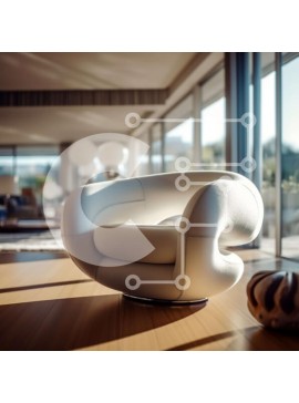 Intra Συλλεκτικό Ξύλινο Παζλ Plywood  4mm - Κομψή και μινιμαλιστική μοντέρνα καρέκλα σε ευρύχωρο δωμάτιο με γραφική θέα Σε Ξύλινο Κουτί - Διαστάσεις Puzzle: 10x10 cm – 25 κομμάτια