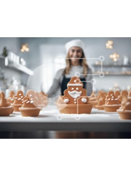 Σετ των 2 Intra Συλλεκτικό Ξύλινο Παζλ Plywood  4mm - Γυναίκα με ανδρικά ειδώλια από μελόψωμο Σε Ξύλινο Κουτί - Διαστάσεις: 10x10 cm – 25 κομμάτια