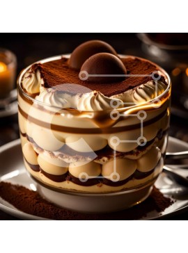 Σετ των 2 Intra Συλλεκτικό Ξύλινο Παζλ Plywood  4mm - Αφεθείτε σε ένα παρακμιακό επιδόρπιο μους σοκολάτας και βανίλιας Σε Ξύλινο Κουτί - Διαστάσεις: 10x10 cm – 25 κομμάτια