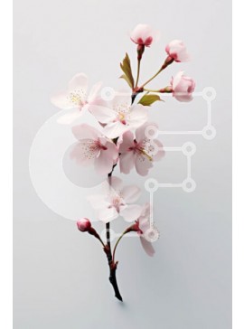 Σετ των 2 Intra Συλλεκτικό Ξύλινο Παζλ Plywood  4mm - Όμορφη εικόνα ενός ροζ ανθισμένου δέντρου κερασιάς σε άνθιση Σε Ξύλινο Κουτί - Διαστάσεις: 10x10 cm – 25 κομμάτια