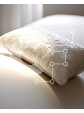 Intra Συλλεκτικό Ξύλινο Παζλ Plywood  4mm - Κομψό και εκλεπτυσμένο λευκό μαξιλάρι με λουλουδάτο μοτίβο Σε Ξύλινο Κουτί - Διαστάσεις Puzzle: 10x10 cm – 25 κομμάτια