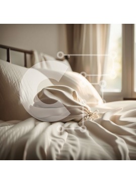 Intra Συλλεκτικό Ξύλινο Παζλ Plywood  4mm - Καθαρό και άνετο λευκό κρεβάτι με γωνίες νοσοκομείου και φως του ήλιου Σε Ξύλινο Κουτί - Διαστάσεις Puzzle: 10x10 cm – 25 κομμάτια