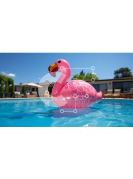Intra Συλλεκτικό Ξύλινο Παζλ Plywood  4mm - Όμορφη εικόνα ενός ροζ φλαμίνγκο σε μια πισίνα Σε Ξύλινο Κουτί - Διαστάσεις: 10x10 cm – 25 κομμάτια