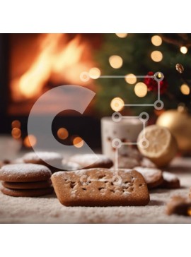 Σετ των 2 Intra Συλλεκτικό Ξύλινο Παζλ Plywood  4mm - Τραπέζι με μπισκότα και φλιτζάνι μια ζεστή χειμωνιάτικη μέρα Σε Ξύλινο Κουτί - Διαστάσεις: 10x10 cm – 25 κομμάτια