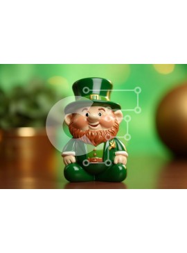 Intra Συλλεκτικό Ξύλινο Παζλ Plywood  4mm - Ειδώλιο καλλικάτζαρου του Αγίου Πατρικίου Σε Ξύλινο Κουτί - Διαστάσεις Puzzle: 10x10 cm – 25 κομμάτια