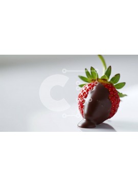 Σετ των 2 Intra Συλλεκτικό Ξύλινο Παζλ Plywood  4mm - Φράουλα με επικάλυψη σοκολάτας σε φρέσκια φράουλα Σε Ξύλινο Κουτί - Διαστάσεις: 10x10 cm – 25 κομμάτια