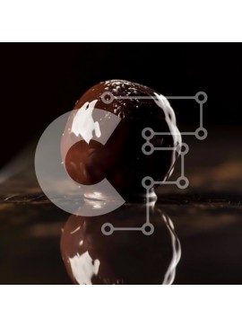 Σετ των 2 Intra Συλλεκτικό Ξύλινο Παζλ Plywood  4mm - Μπάλα μαύρης σοκολάτας σε αδιαφανή επιφάνεια Σε Ξύλινο Κουτί - Διαστάσεις: 10x10 cm – 25 κομμάτια