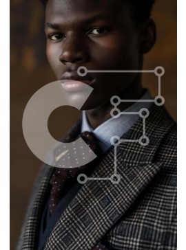 Intra Συλλεκτικό Ξύλινο Παζλ Plywood  4mm - Νεαρός άνδρας με κομψό κοστούμι και γραβάτα Σε Ξύλινο Κουτί - Διαστάσεις Puzzle: 10x10 cm – 25 κομμάτια