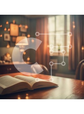 Intra Συλλεκτικό Ξύλινο Παζλ Plywood  4mm - Άνετη γωνιά ανάγνωσης με ανοιχτό βιβλίο και λάμπα Σε Ξύλινο Κουτί - Διαστάσεις Puzzle: 10x10 cm – 25 κομμάτια