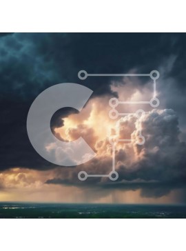 Intra Συλλεκτικό Ξύλινο Παζλ Plywood  4mm - Σκοτεινά σύννεφα καταιγίδας στον ουρανό Σε Ξύλινο Κουτί - Διαστάσεις Puzzle: 10x10 cm – 25 κομμάτια